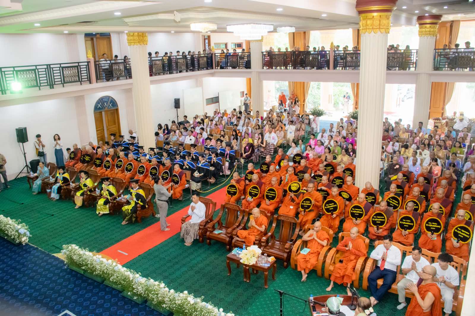 University audience gathered during a formal program